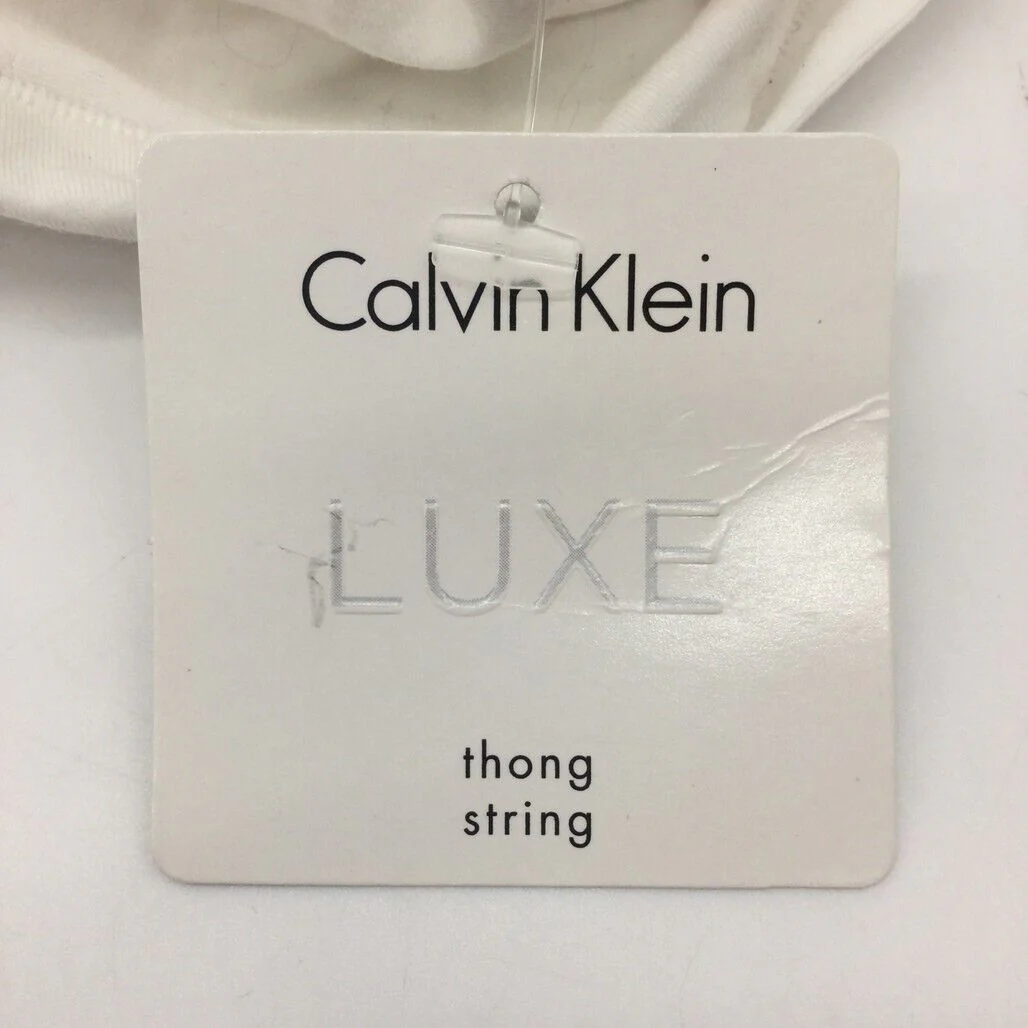Calvin Klein White Soft Stretchy String Thong Underwear Ladies Size Medium NEW - Image 5