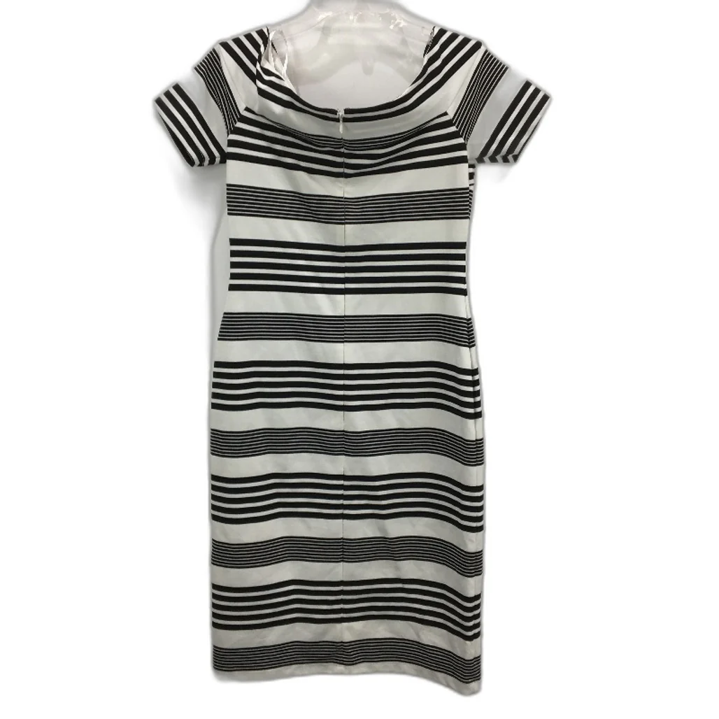 Forever New BW Stripe Off Shoulder Bodycon Midi Dress Ladies Size AU 10-12 NEW - Image 2