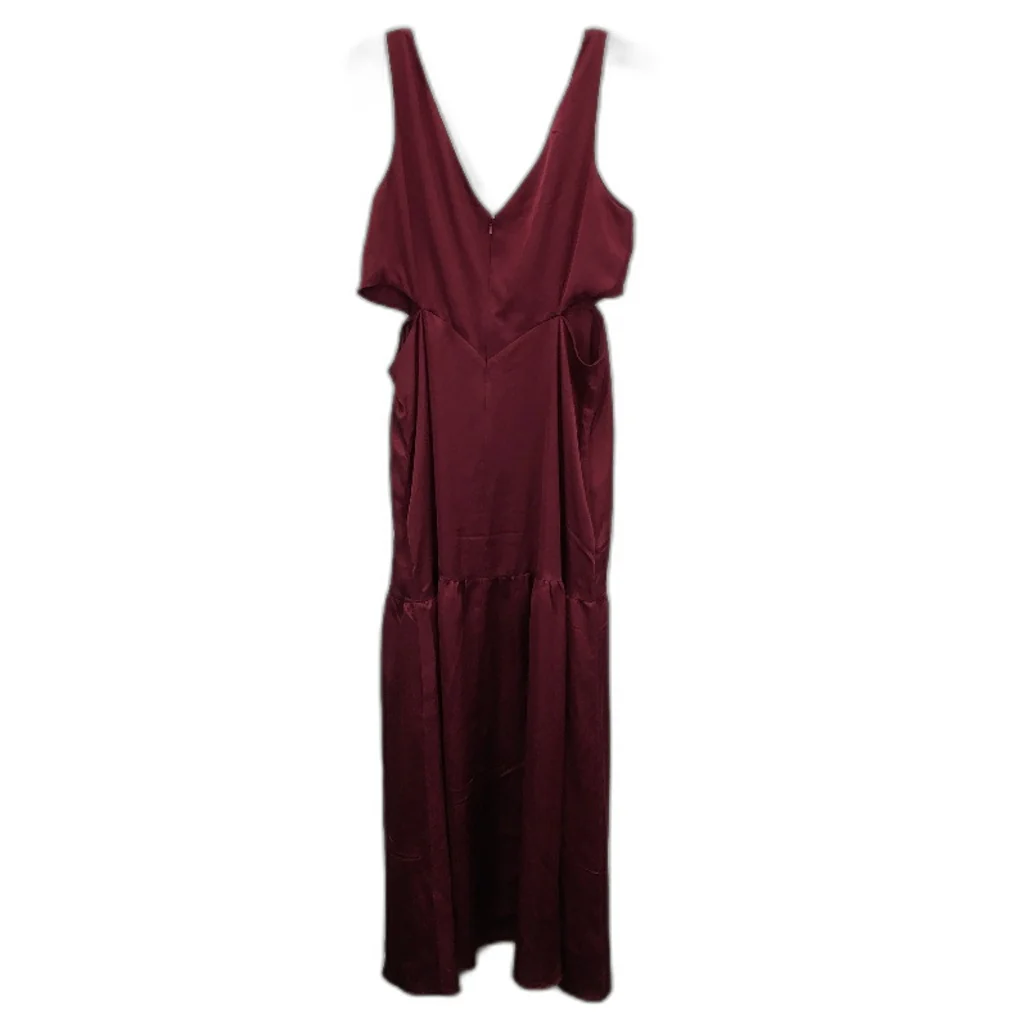 Ever New Alia Cut Out Satin Wrap Bodice Magenta Maxi Dress Ladies Size AU 6 NEW - Image 2