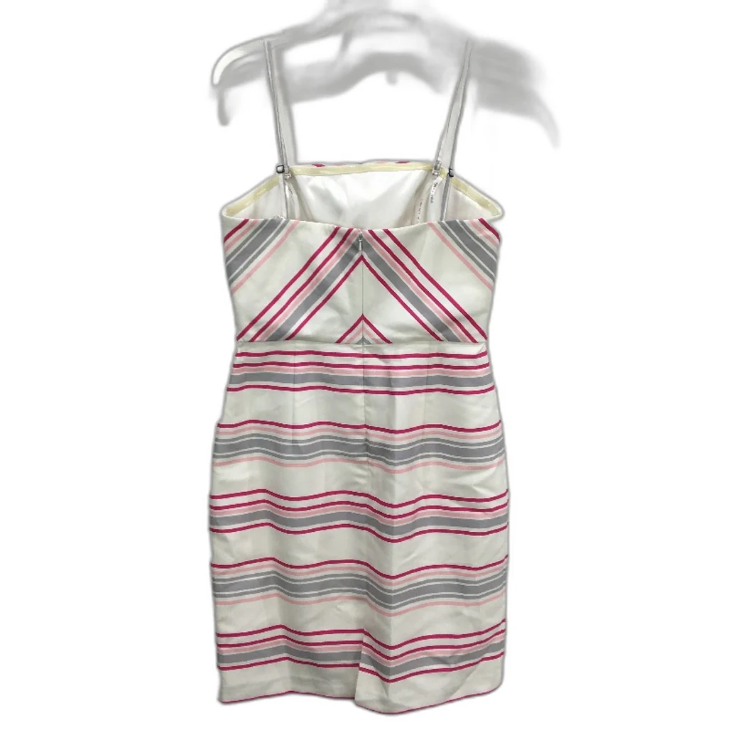Forever New Strappy Cut Out Pink Grey Stripe Mini Dress Ladies Size AU 10 NEW - Image 2