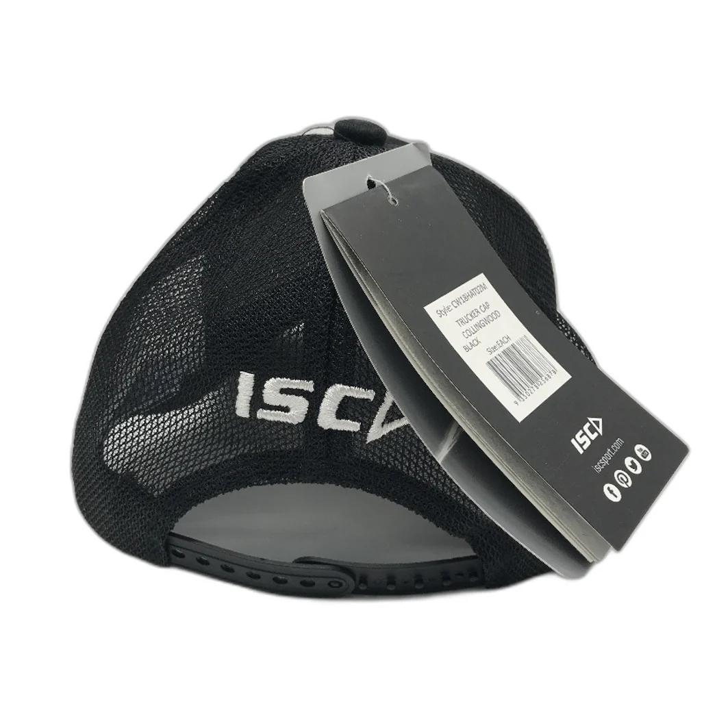 ISC AFL Collingwood FC Street Logo Black Trucker Cap Unisex One Size NEW - Image 2