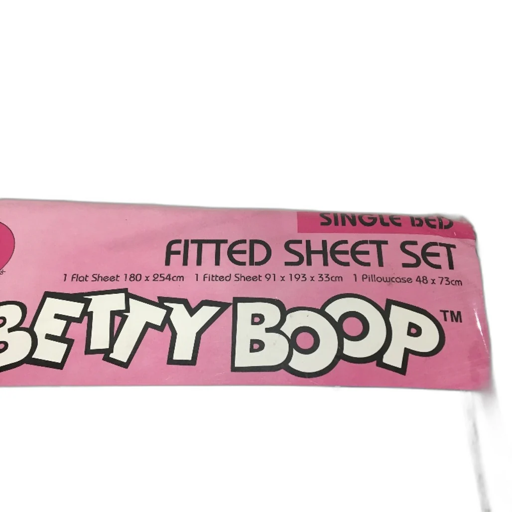 Betty Boop Purple Licenced Doggy In The Window Fitted Sheet Set SINGLE NEW - Image 4