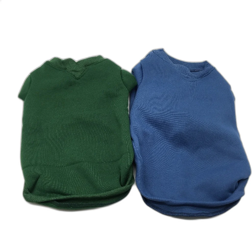 Milo & Mink 4 Pcs Blue&Green Fleece Doggy Sweaters & Collars Bundle Dog Size S - Image 2