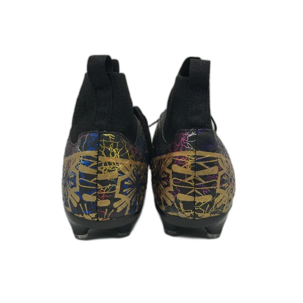 DISRATEBLU Black Patterned Professional Soccer Cleats Shoes Mens Size EU 40 - Image 4