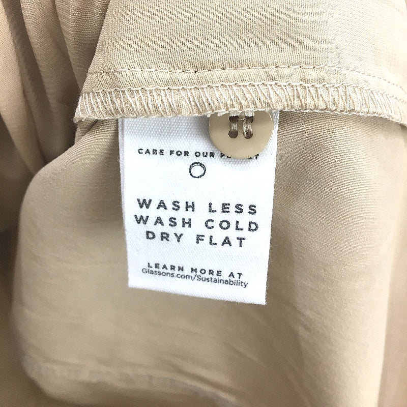 Glassons Long Sleeve Single Breasted Lightweight Coat Jacket Beige Womens Sz 10 - Image 6