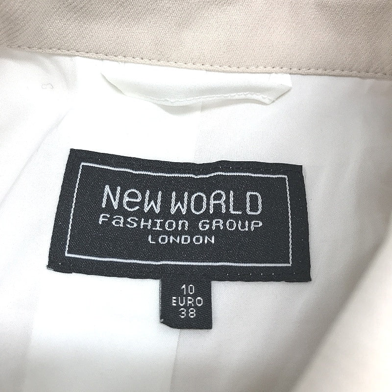 New World Myer Tokito Sample Beige Button Up Short Jacket Ladies Size 10 NEW - Image 3