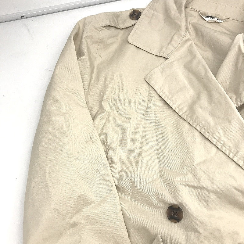 Subtitled Stone Beige Cotton Belted Longline Trench Coat Unisex Size M NEW - Image 10
