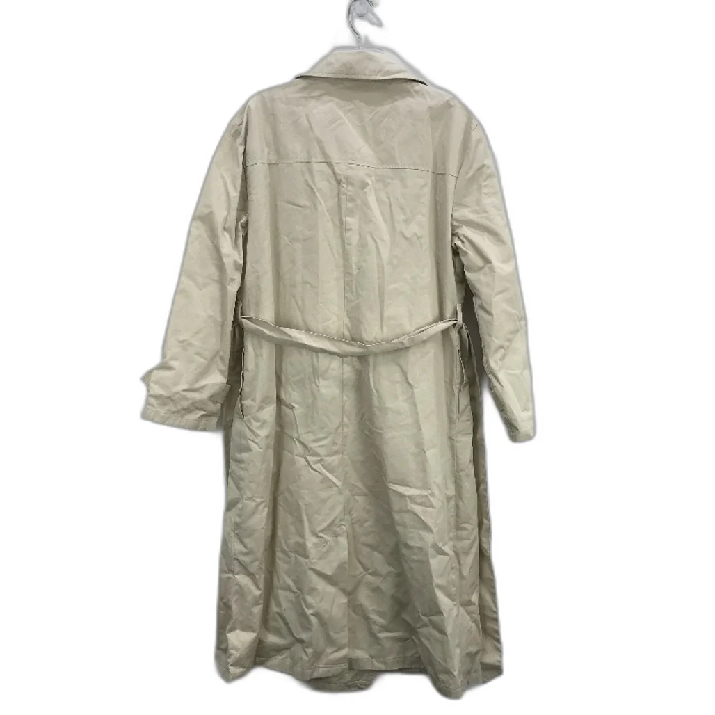 Subtitled Stone Beige Cotton Belted Longline Trench Coat Unisex Size M NEW - Image 2
