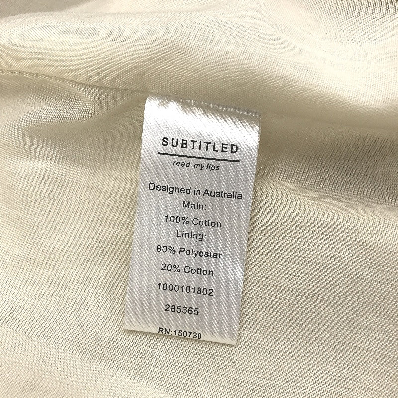 Subtitled Stone Beige Cotton Belted Longline Trench Coat Unisex Size M NEW - Image 4