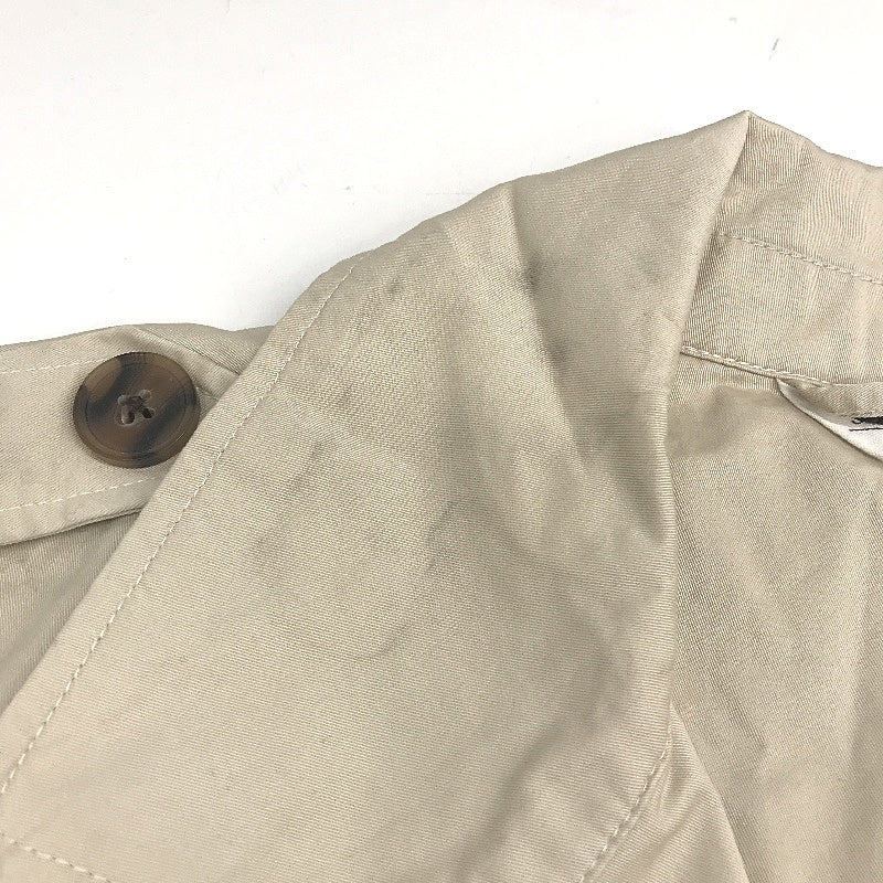 Subtitled Stone Beige Cotton Belted Longline Trench Coat Unisex Size M NEW - Image 6