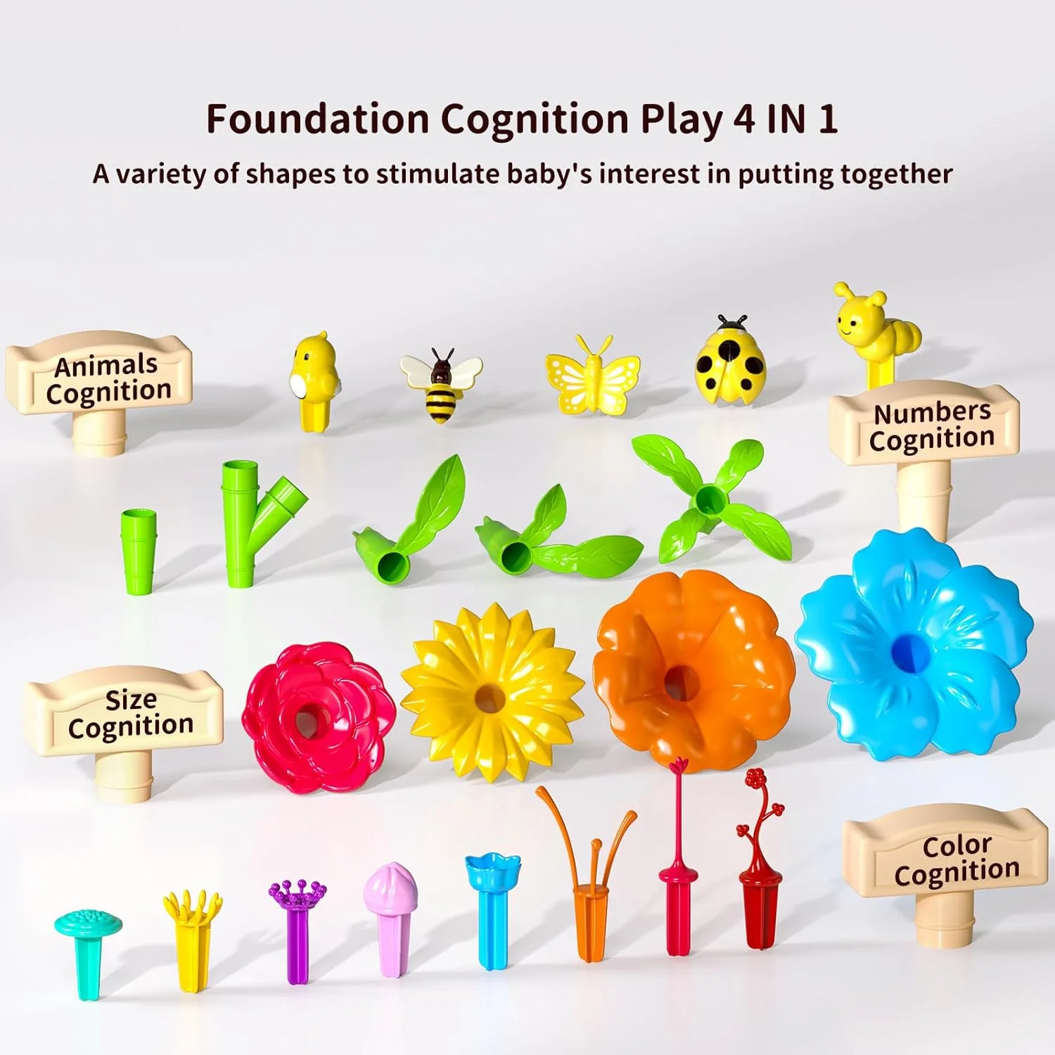 Temi 91 PCS Flower Garden Building STEM Educational Activity Preschool Toy NEW - Image 3
