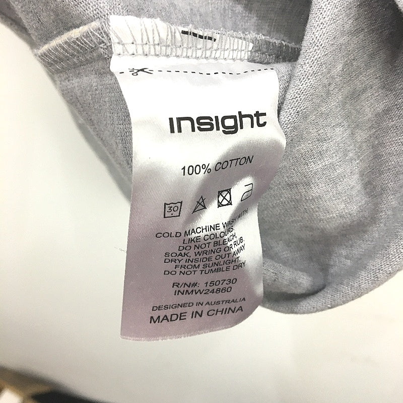 Insight Marle Grey100% Cotton FRA Pink Logo Classic Tee Mens Size 2XL NEW - Image 4