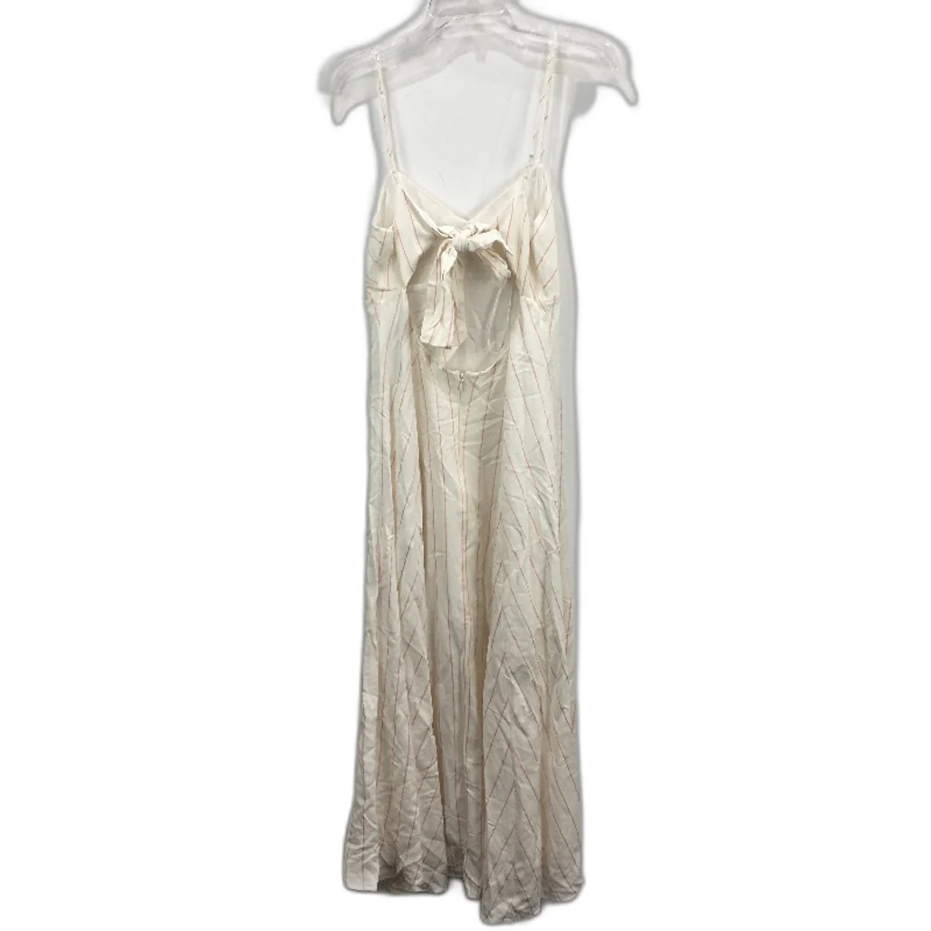 Forever New Spaghetti Strap White Pink Striped Midi Dress Ladies Sz AU 8-10 NEW - Image 2