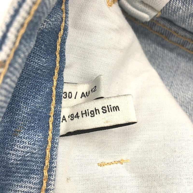 Abrand A 94 High Slim Light Blue Raw Cut Denim Jeans Ladies Size 30 / AU 12 NEW - Image 6