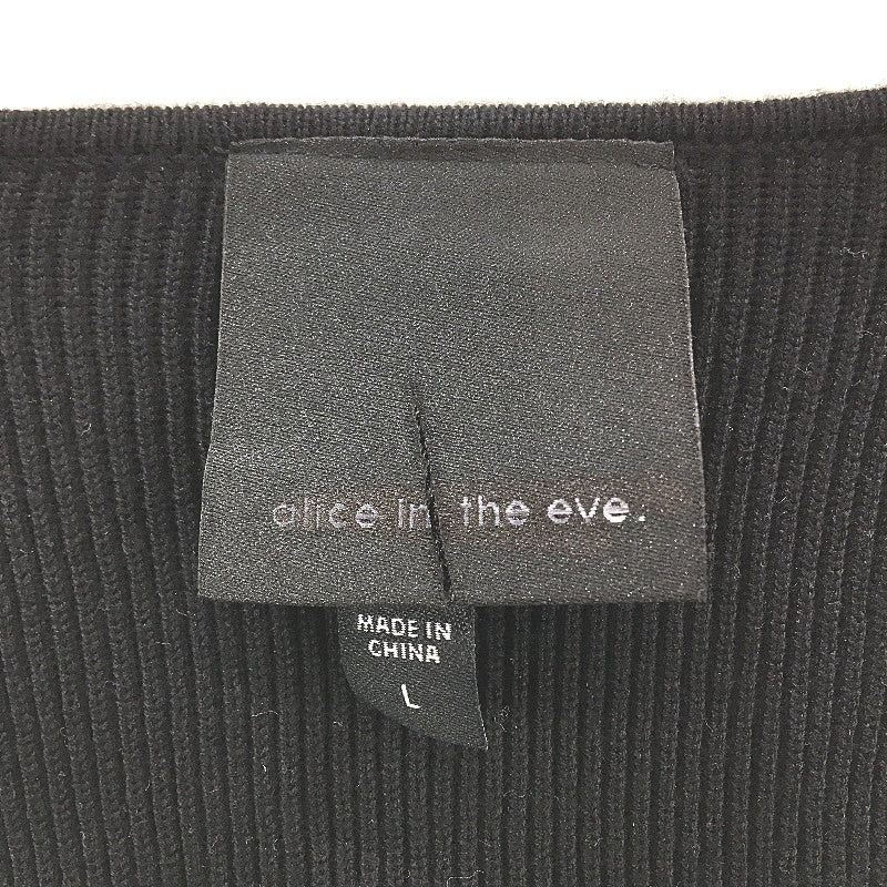 Alice in the eve Avalon Rib Knit Sweetheart Neck Black Top Ladies Size Large NEW - Image 3