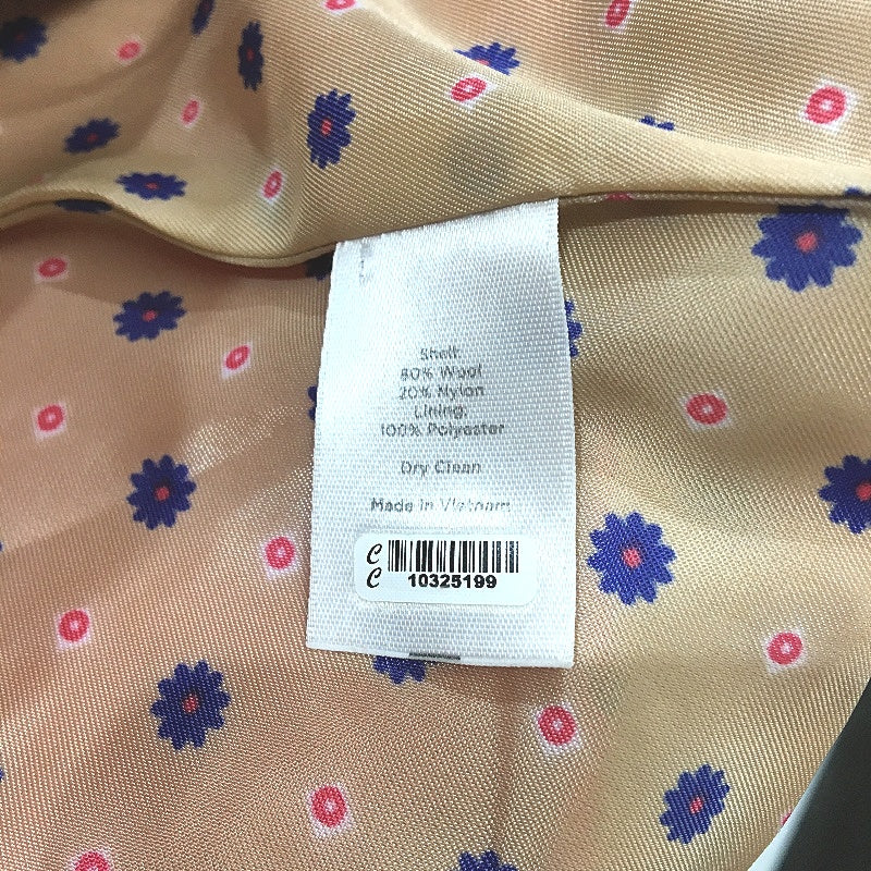 Talbots Petites Floral Print Lining Pink Double Breasted Peacoat Ladies Size 4P - Image 6