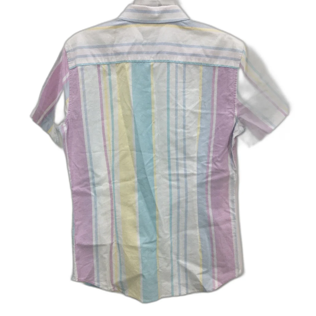 Kenji 100% Cotton Pastel Striped SSleeve Casual Slim Fit Shirt Mens Sz M NEW - Image 2