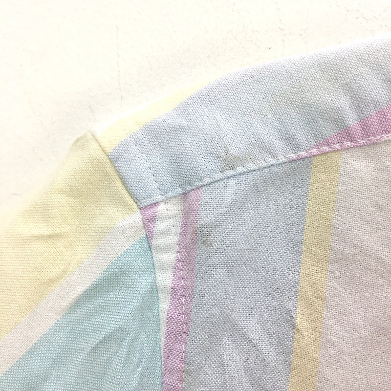 Kenji 100% Cotton Pastel Striped SSleeve Casual Slim Fit Shirt Mens Sz M NEW - Image 4