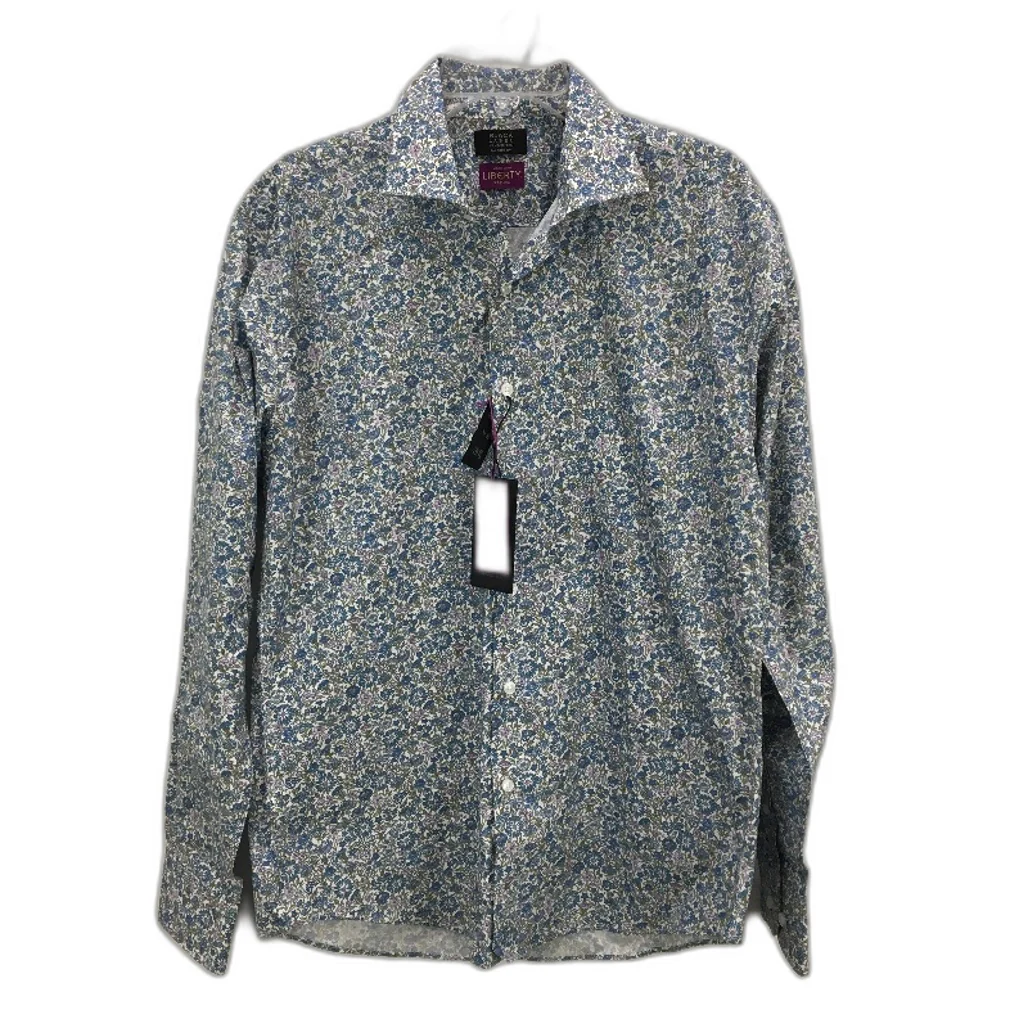 Van Heusen Black Label Blue Floral Tailored Long Sleeve Shirt Mens Sze 41 90 NEW
