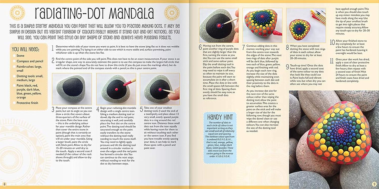 Hinkler Paint Your Own Mandala Stones Hand Made Art Complete Starter Kit NEW - Image 3
