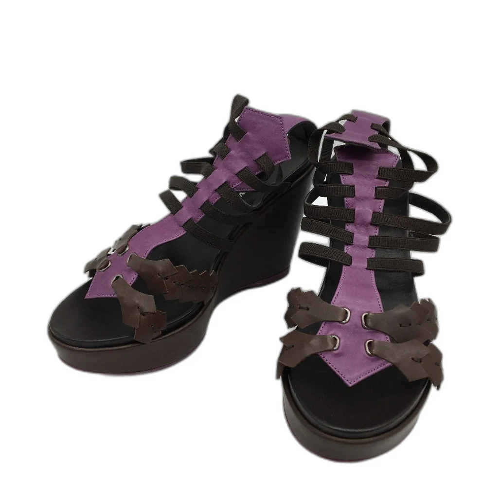 Audley Faded Peonia Vietri Spanish Made Leather Wedge Shoes Size EU 39 NEW - Image 2