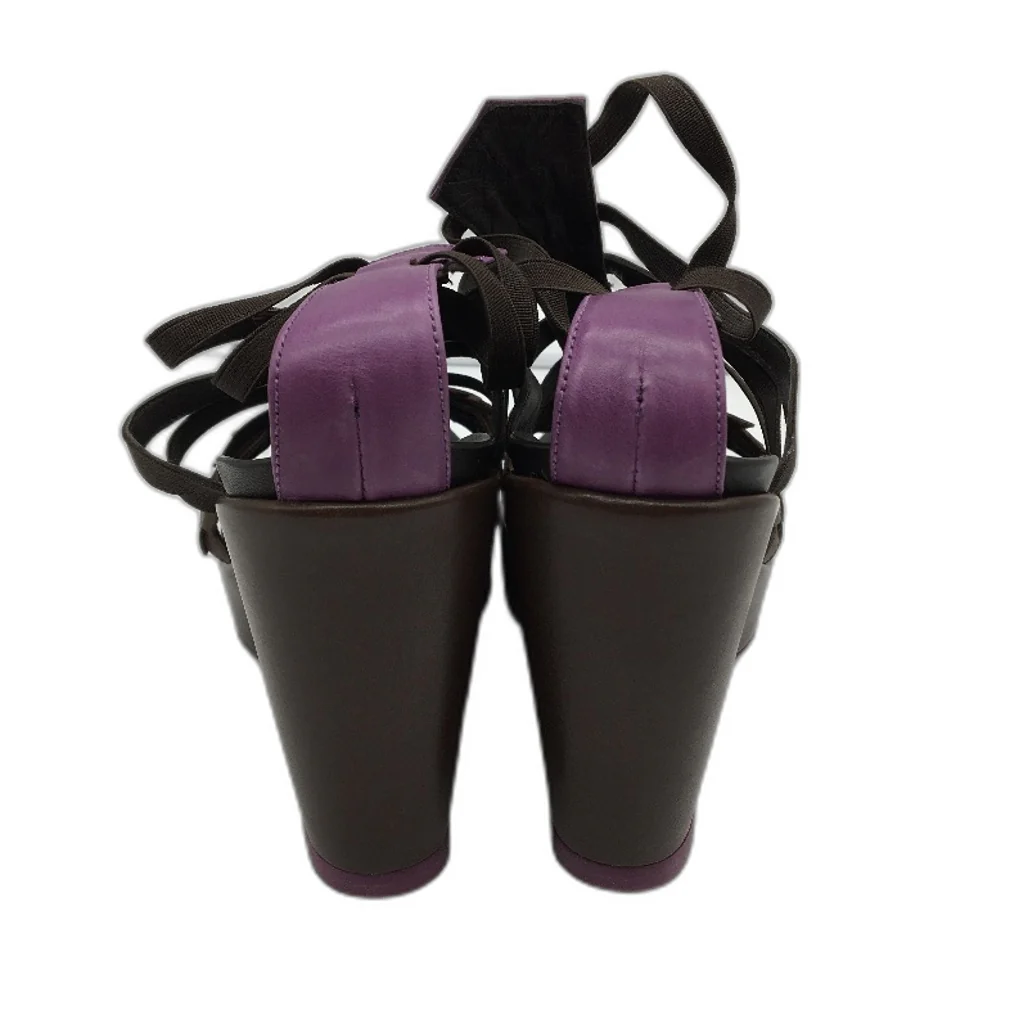 Audley Faded Peonia Vietri Spanish Made Leather Wedge Shoes Size EU 39 NEW - Image 5