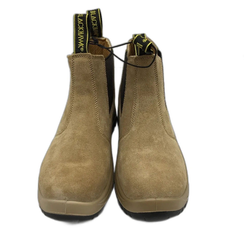 Blackhawk Pull Up Steel Toe Cap Safety Boots Suede Wheat Mens Size 7 NEW - Image 3