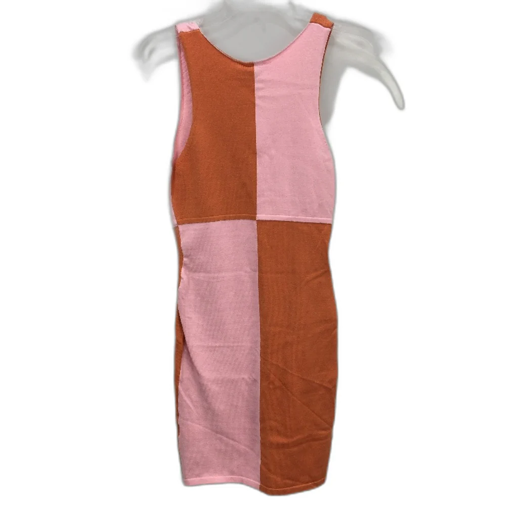 Princess Polly Sienna Block Pink Knit Mini Dress Ladies Size AU 10 Tall NEW - Image 2
