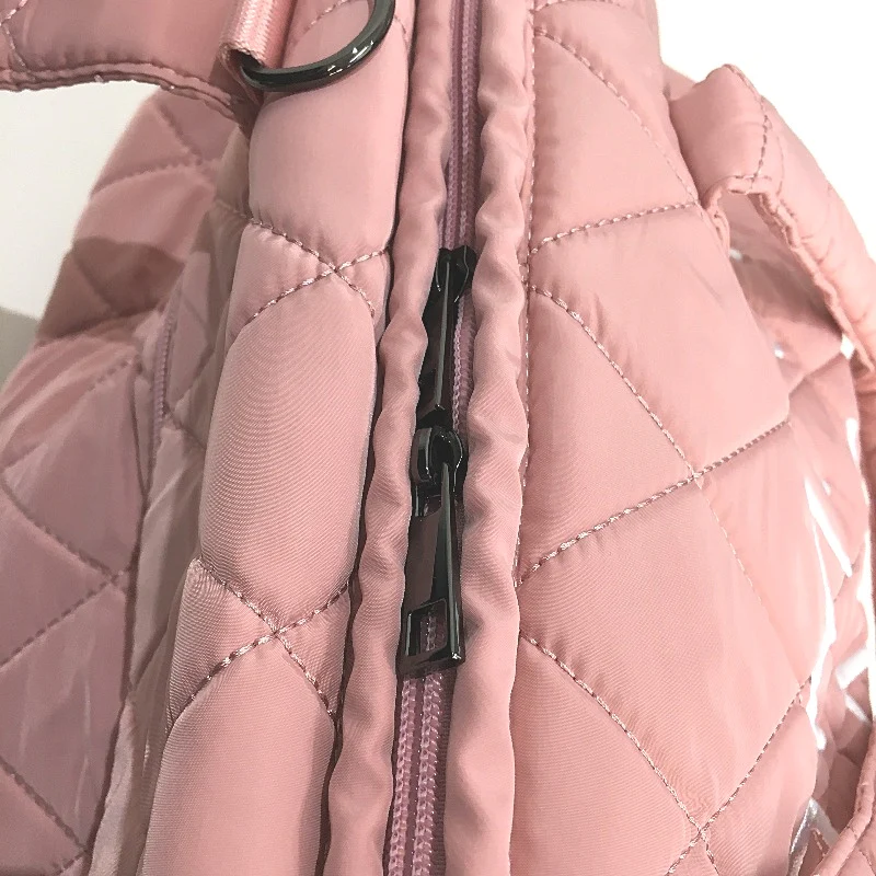 Ssumght 5 Piece Pink Mommy Logo Quilted Diaper Bag Pacifier Mat & Purses NEW - Image 3