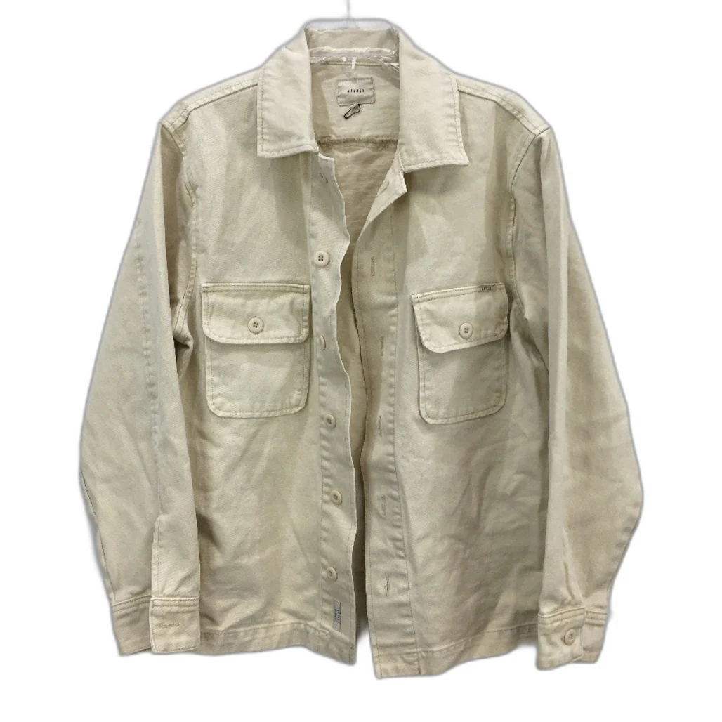 Arvust Sand Stone Denim Long Sleeve Button Up Heavy Shirt Mens Size Small NEW