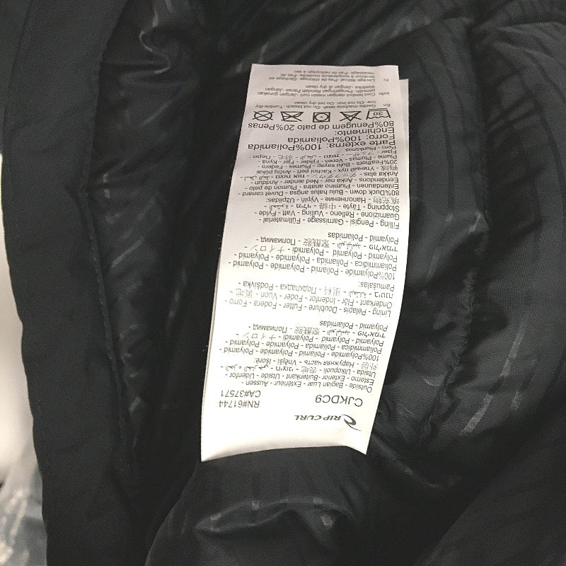 Rip Curl Black Anti Series Elite Hi Loft 600+ Down Hooded Puffer Coat Sz 3XL NEW - Image 3