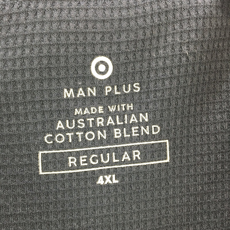 Target Australian Cotton Blend Navy Blue Waffle Polo T-Shirt Mens Size 4XL NEW - Image 3