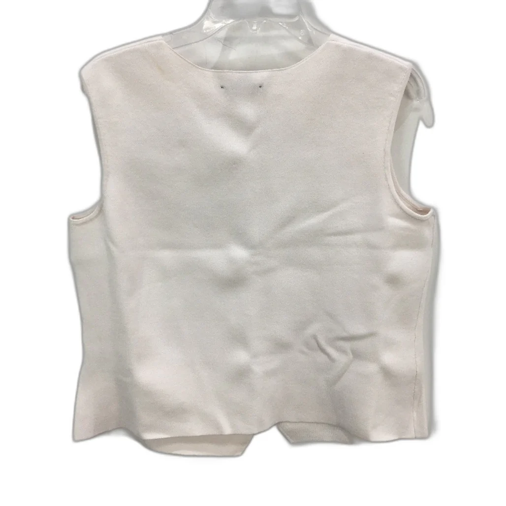 Portmans Dolly Milano Abstract Button Birch White Vest Ladies Size Medium NEW - Image 2