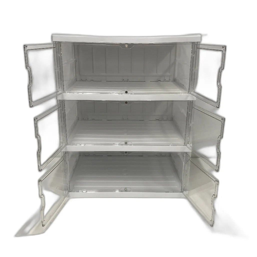 3 Tier Clear Shoe Storage Box with Stackable Drawers Shoe Organiser NEW - Image 3