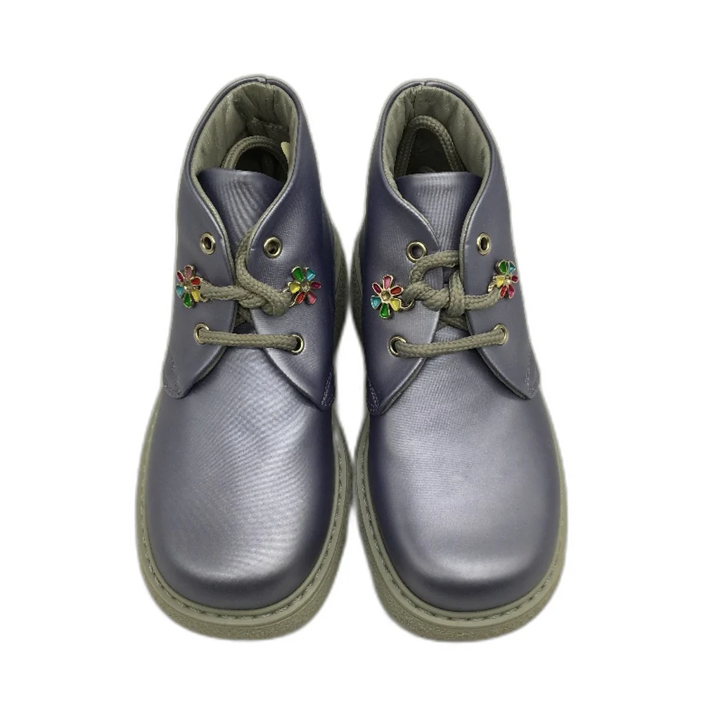 Jolie Amie Madeleine Lilac Satin Pearl Purple Kids Boots Sz US 9 EUR 25 NEW - Image 3