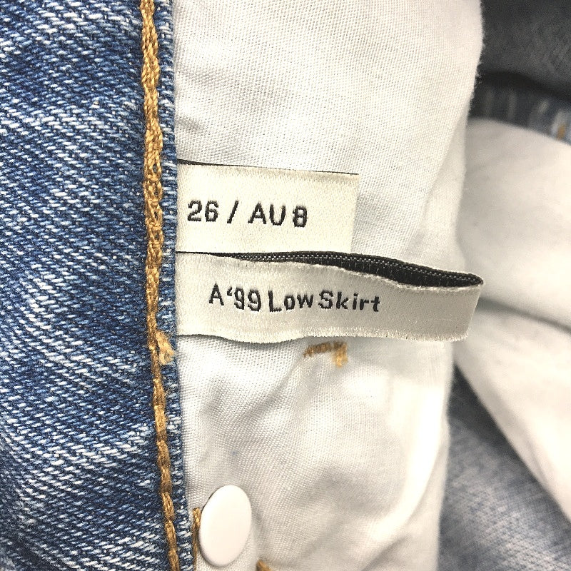 Abrand Jeans A 99 Low Rise Denim Pale Blue Maxi Skirt Ladies Size AU 8 NEW - Image 5