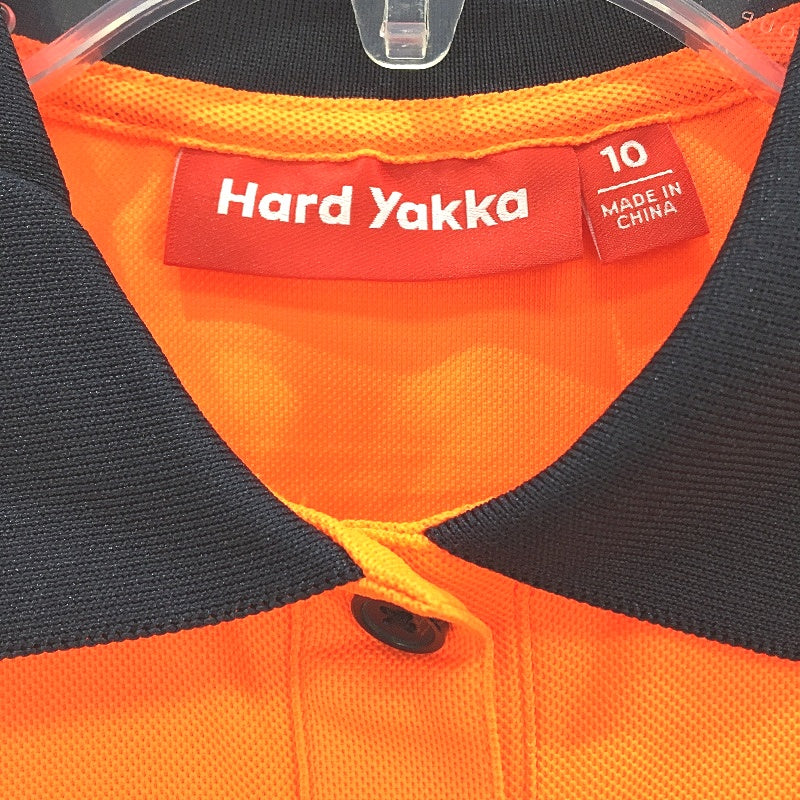 Hard Yakka Orange Hi-Vis Long Sleeve 2 Tone Light Work Shirt Ladies Size AU 10 - Image 3