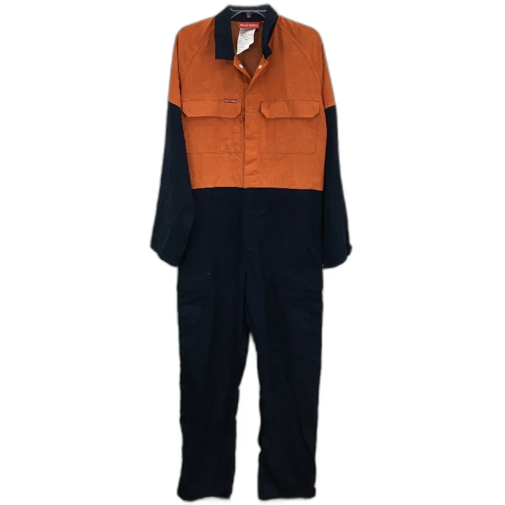 Hard Yakka Orange Hi-Vis Button Up Drill Work Coverall Mens Size 87R
