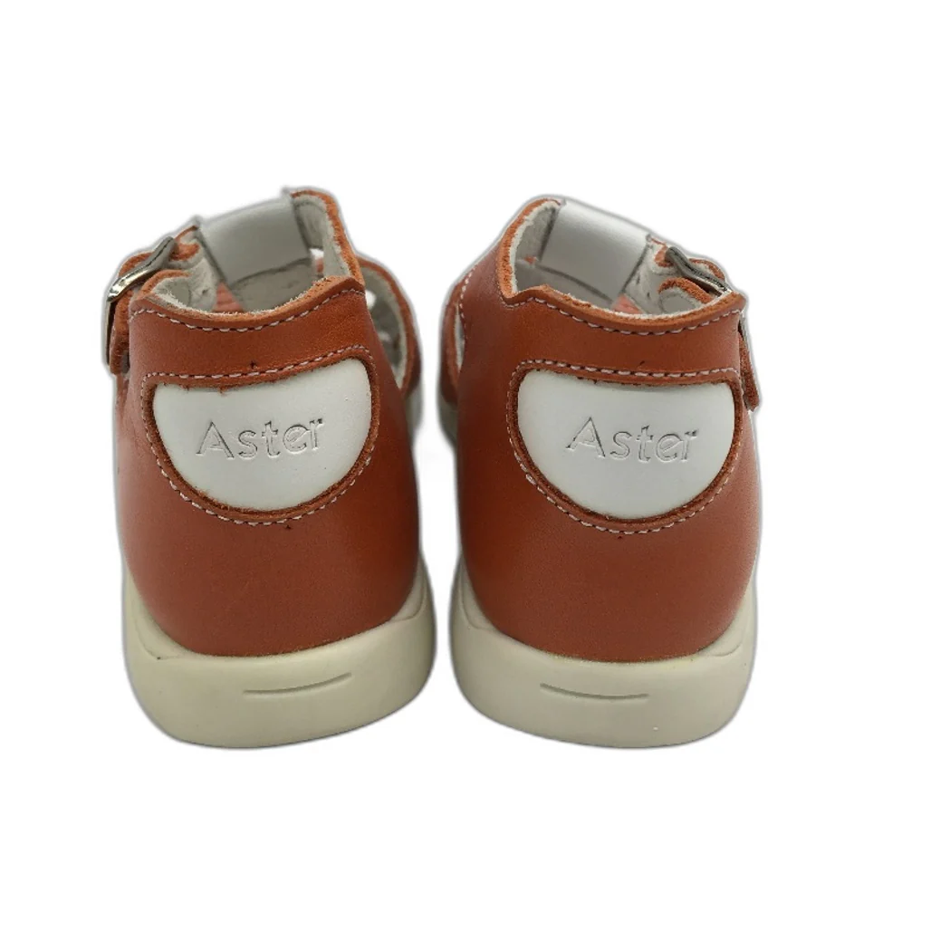 Aster Tonic Blanche Orange Leather Fivori Sandals Toddler Size 3-4Yrs EU 25 NEW - Image 4