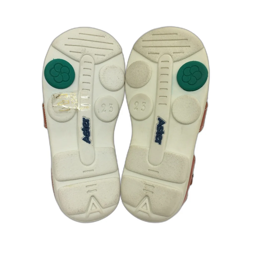 Aster Tonic Blanche Orange Leather Fivori Sandals Toddler ize 2-2.5Yrs EU 23 NEW - Image 6