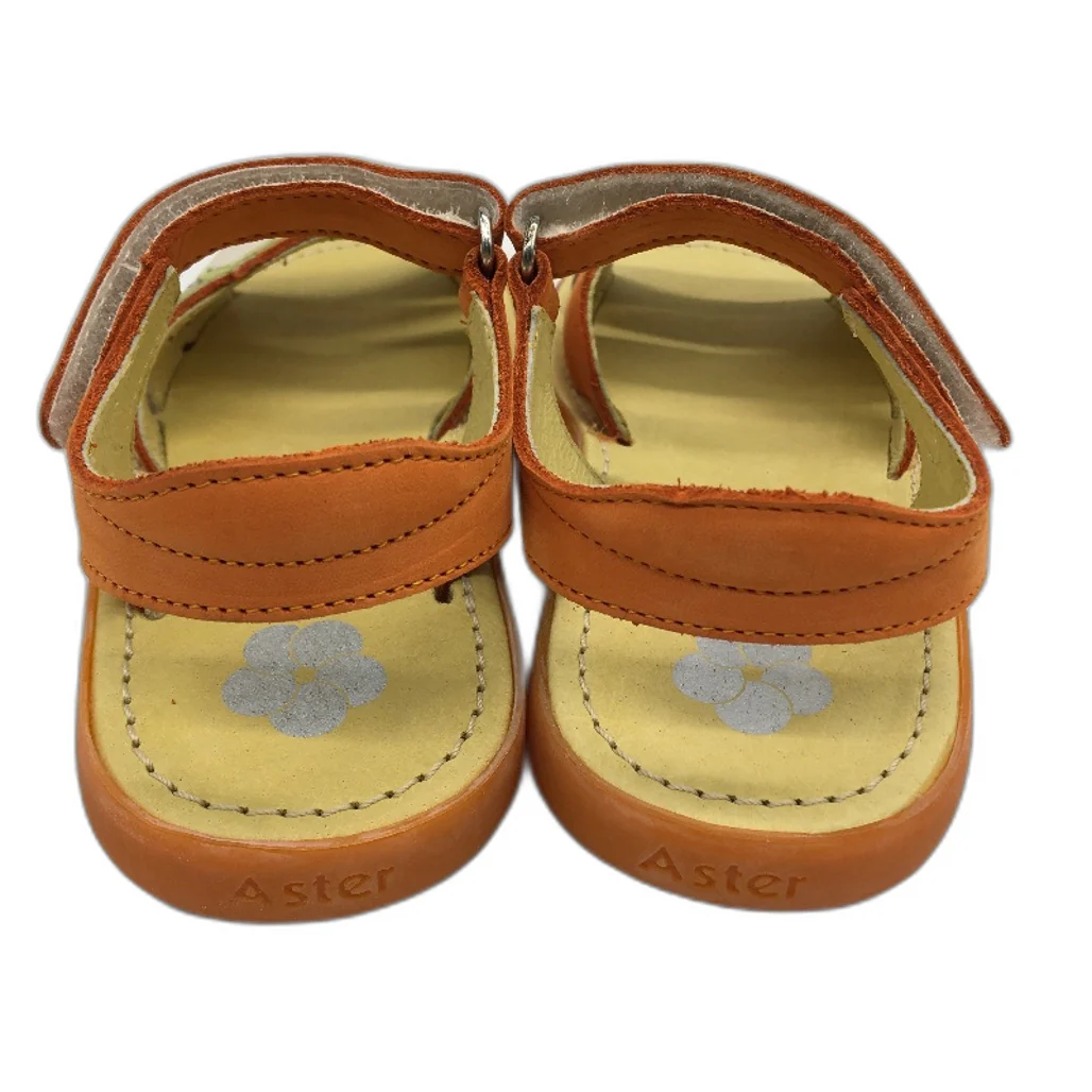 Aster Navidad Papaye Orange Palm Leather Sandal Shoes Kids Size 13.5 EU 31 NEW - Image 4
