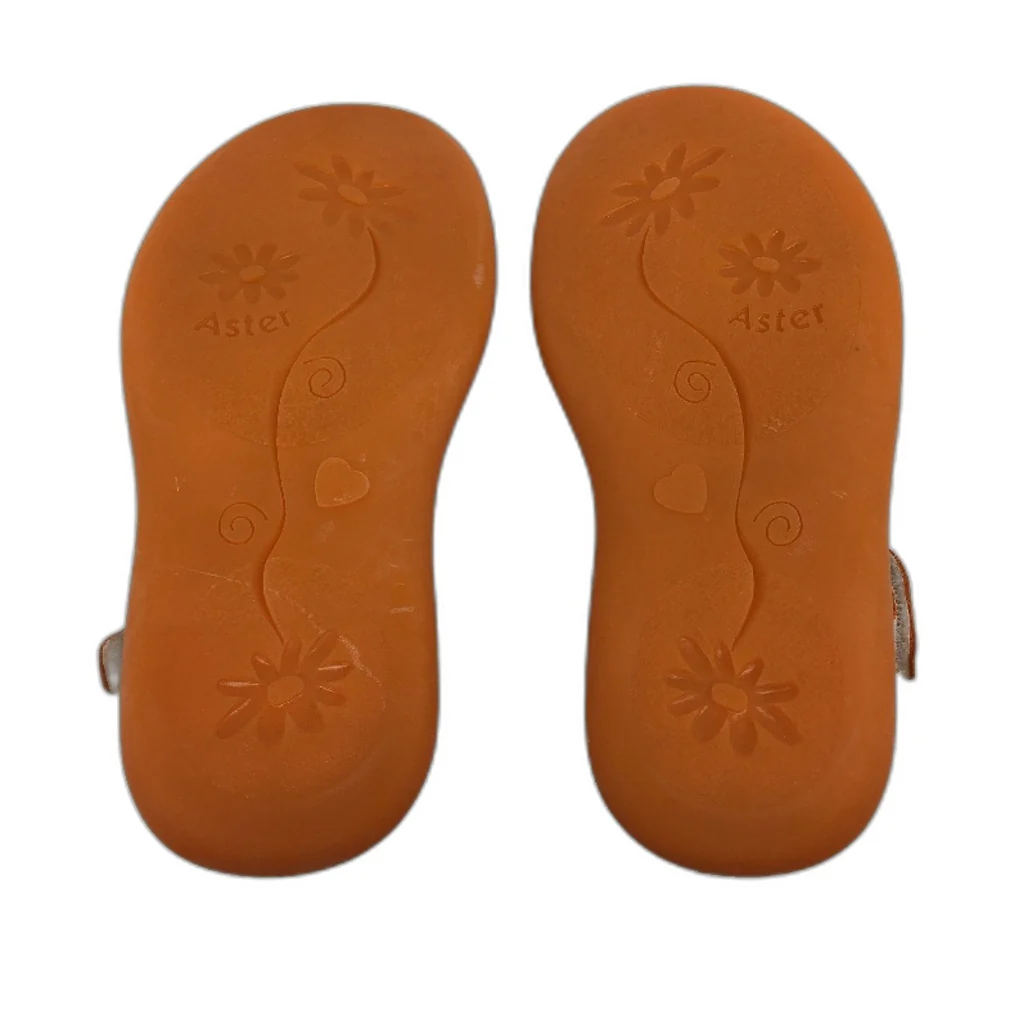 Aster Navidad Papaye Orange Palm Leather Sandal Shoes Kids Size 13.5 EU 31 NEW - Image 5