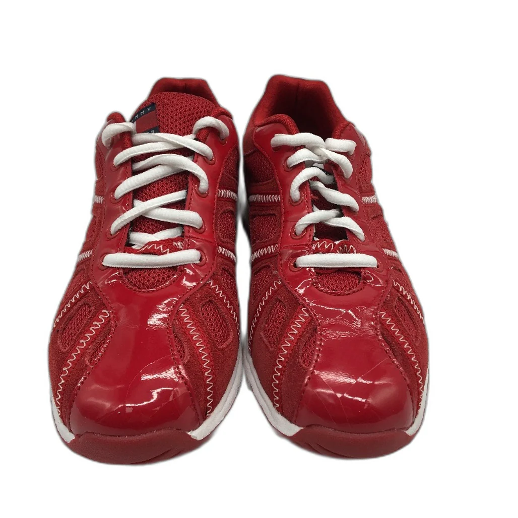 Tommy Hilfiger Chino Red Leather Suede Sneaker Shoe Youth Size US 4 EUR 36 NEW - Image 2