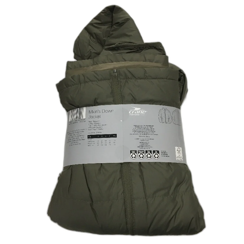 Crane Performance Green Water Repellent Feather & Down Jacket Mens Size S NEW - Image 2