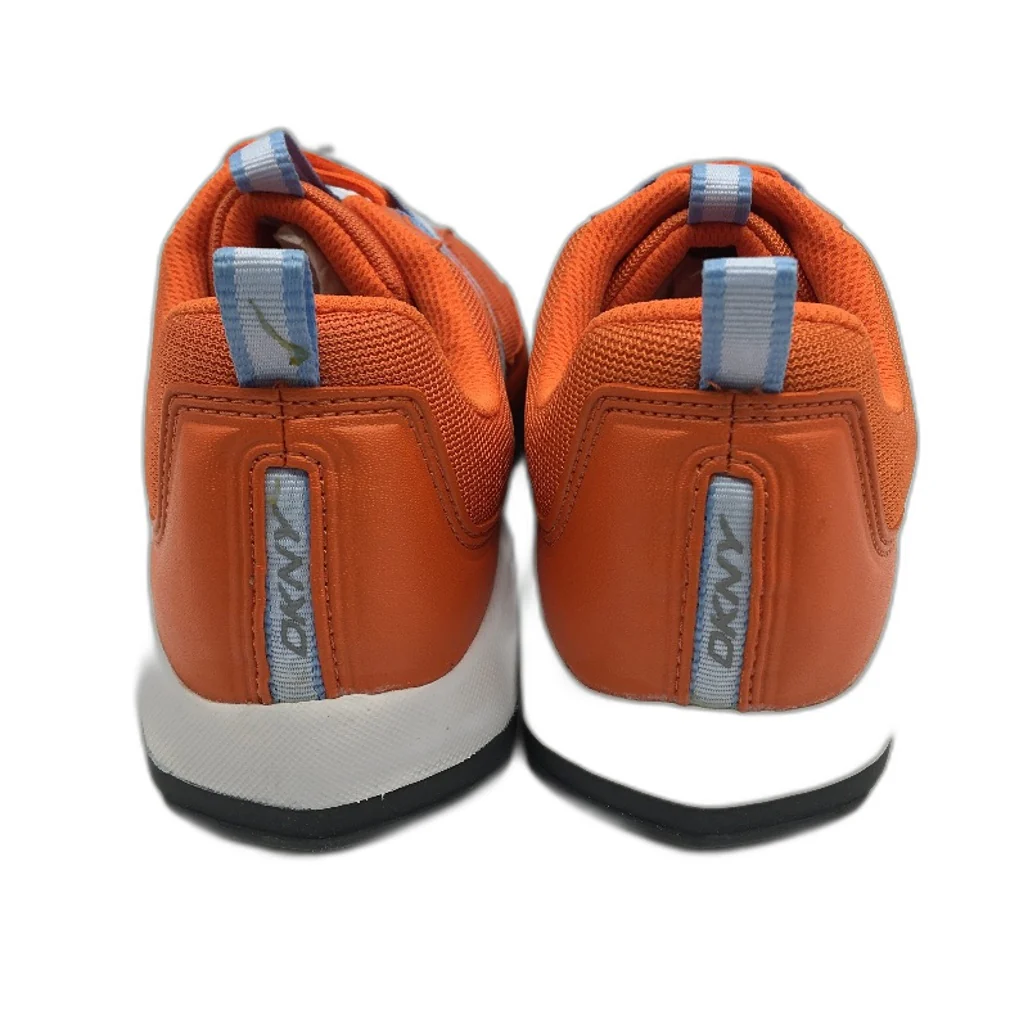 DKNY Basic Orange Mesh Blue Accent Lace Up Sneaker Shoe Youth Size 5 25cm NEW - Image 4