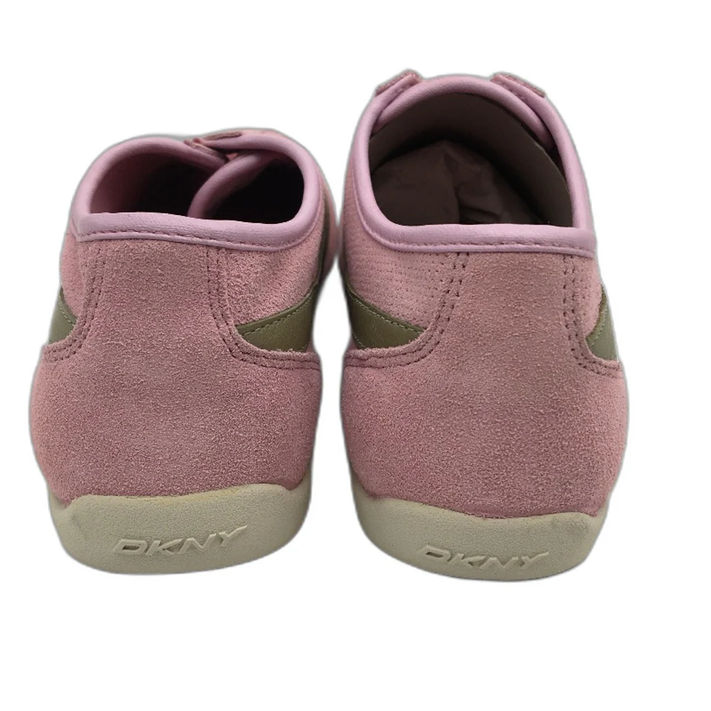 DKNY Pink & Tan Leather Lex Slip On Casual Sneaker Shoe Ladies Size US 10 NEW - Image 4
