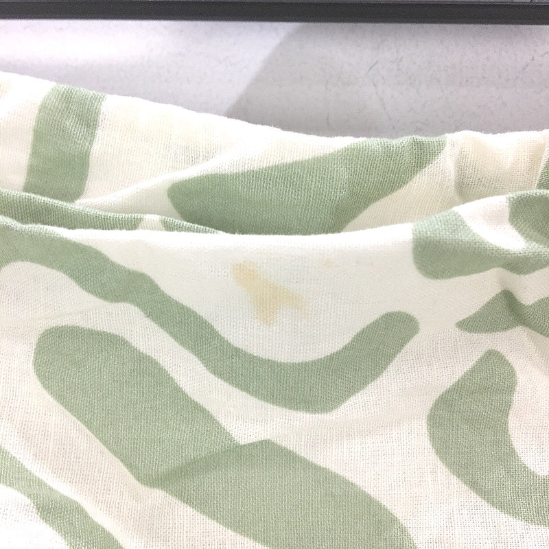 Subtitled Strapless Green Pattern Linen Blend Midi Dress Ladies Size Large NEW - Image 4
