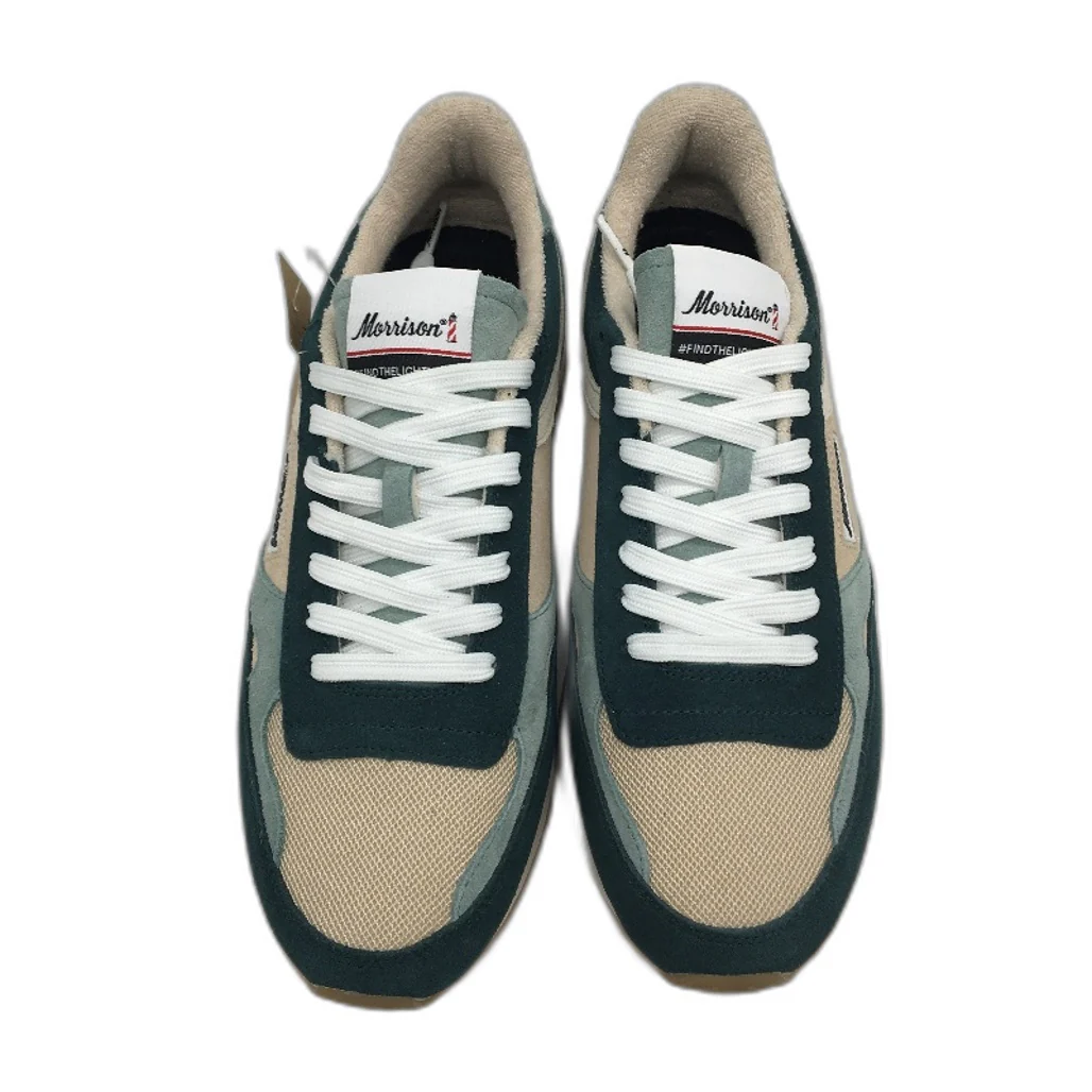 Morrison Detroit Faux Suede Green Tones Retro Sneakers Mens Size EU 41 NEW - Image 3