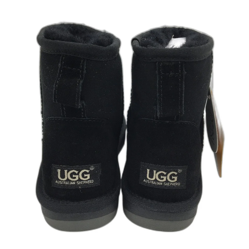 UGG Boots Australian Double Face Sheepskin Black Boots Unisex EU39 M6 L8 NEW - Image 3