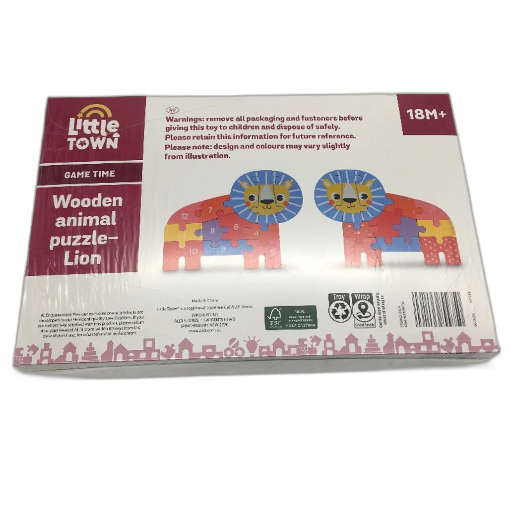 Baby Educational Toys 2PC Bundle Ocean Play Mat Set & Lion Wooden Puzzle Age18M+ - Image 3